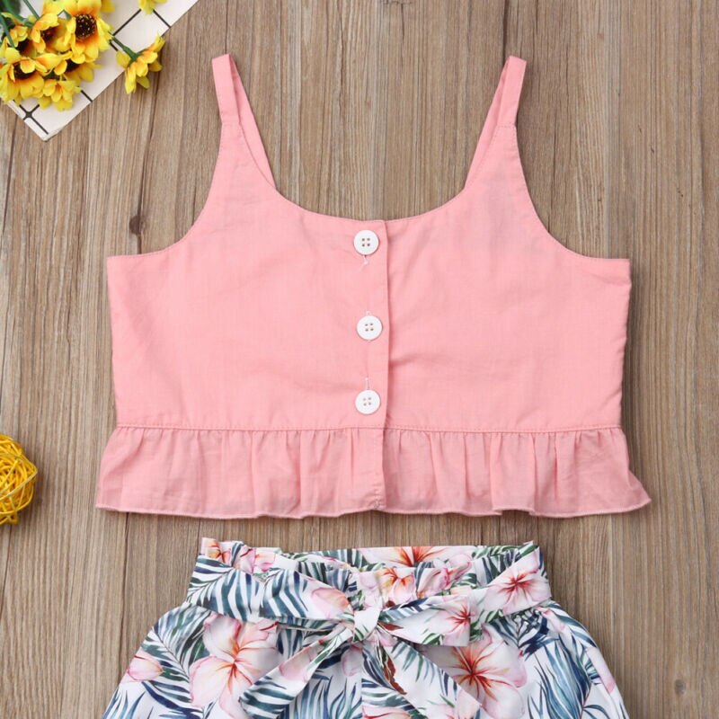 0 4T Little Girls Summer Clothes Sets Toddler