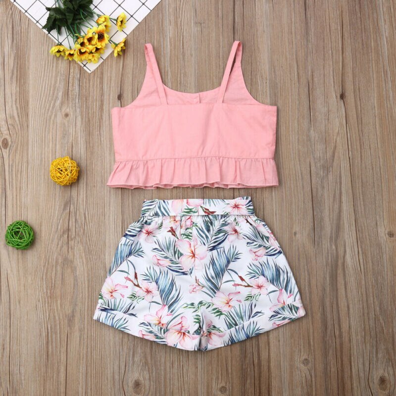 0 4T Little Girls Summer Clothes Sets Toddler