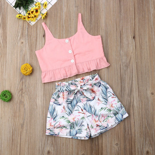 0 4T Little Girls Summer Clothes Sets Toddler