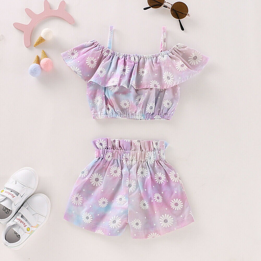 1 6T Little Girls Summer Clothes Set Infant Baby