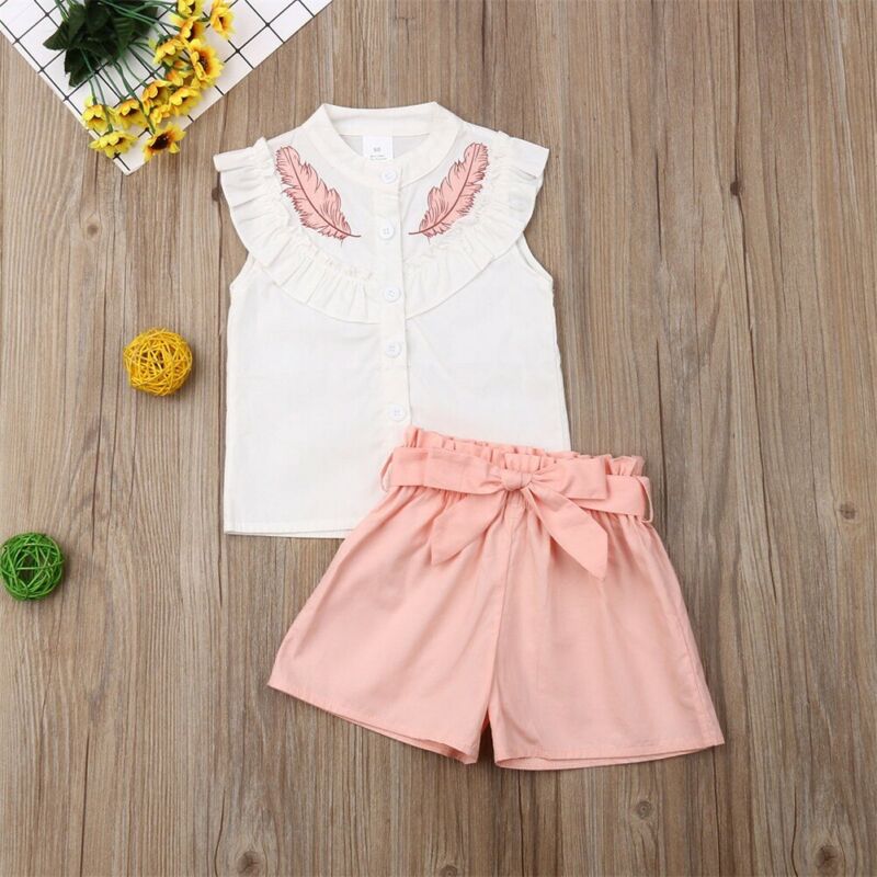 1 6T Little Girls Summer Clothes Set Toddler Baby