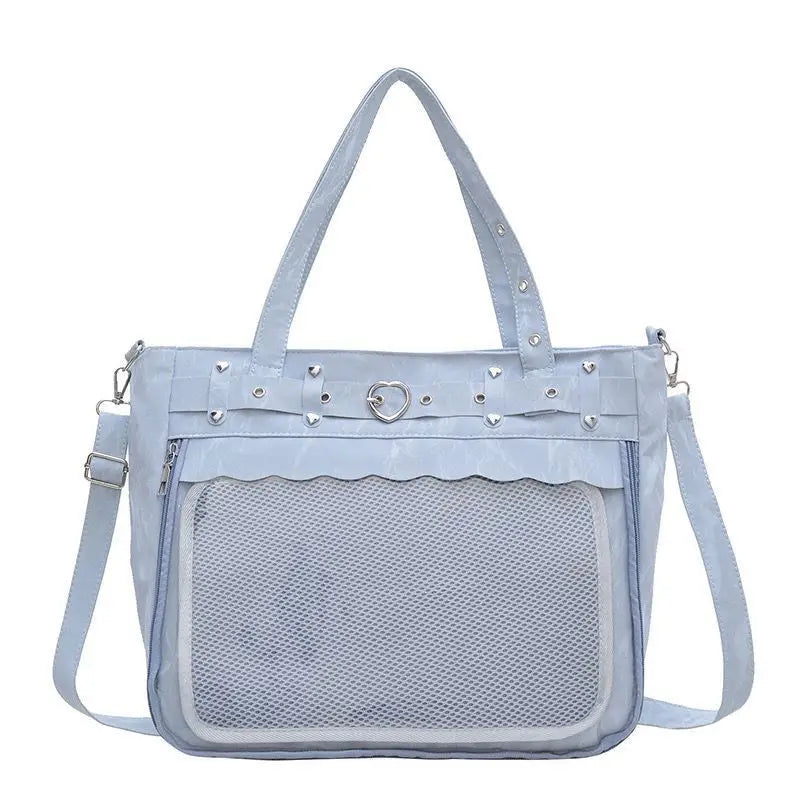 New Two-Dimension Large Capacity Anime Shoulder Bag Manual DIY Itabag Badge Display Bag Japanese Goods Shoulder Bag Friend Gift