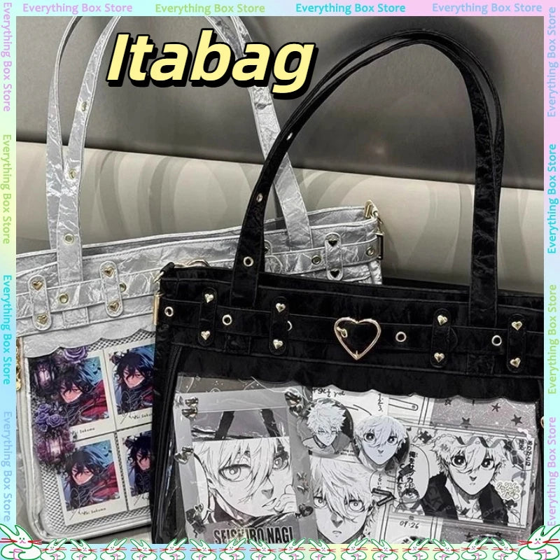 New Two-Dimension Large Capacity Anime Shoulder Bag Manual DIY Itabag Badge Display Bag Japanese Goods Shoulder Bag Friend Gift