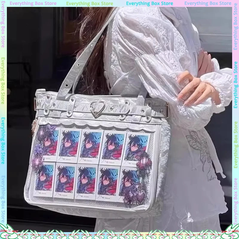 New Two-Dimension Large Capacity Anime Shoulder Bag Manual DIY Itabag Badge Display Bag Japanese Goods Shoulder Bag Friend Gift